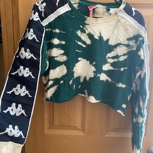 Kappa tie die cropped long sleeve
